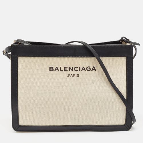 Balenciaga Black/Beige Canvas Pochette Crossbody Bag - Balenciaga - Modalova