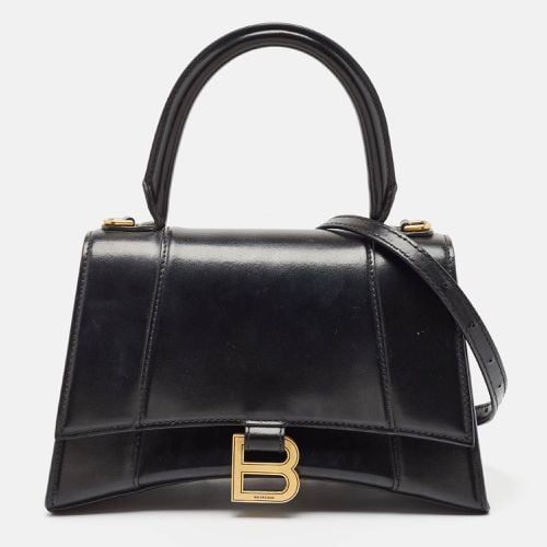 Balenciaga Black Leather Small Hourglass Top Handle Bag - Balenciaga - Modalova