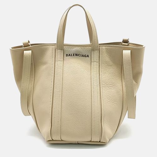 Balenciaga Beige Leather Balenciaga Everyday North South Bag - Balenciaga - Modalova