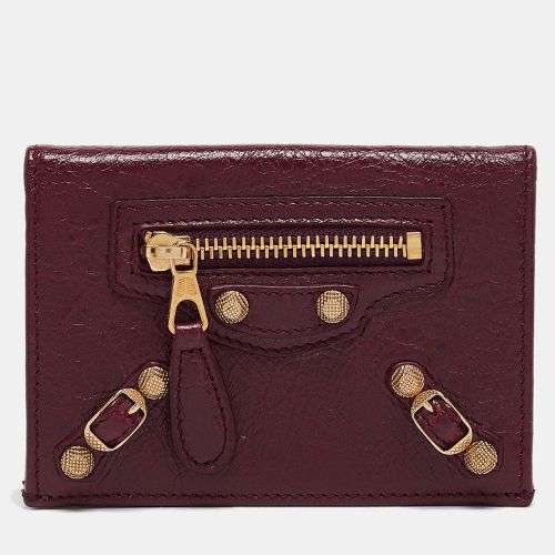 Balenciaga Burgundy Leather Arena Card Holder - Balenciaga - Modalova