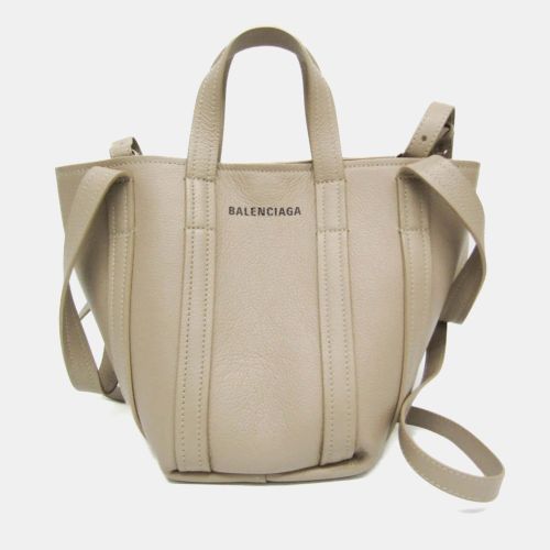 Balenciaga Beige Everyday XS North South Leather Tote Bag - Balenciaga - Modalova