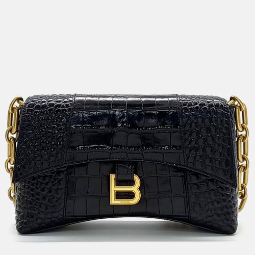 Balenciaga Black Leather Downtown Chain Shoulder Bag XS - Balenciaga - Modalova