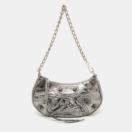 Balenciaga Silver Leather Mini Le Cagole Shoulder Bag - Balenciaga - Modalova