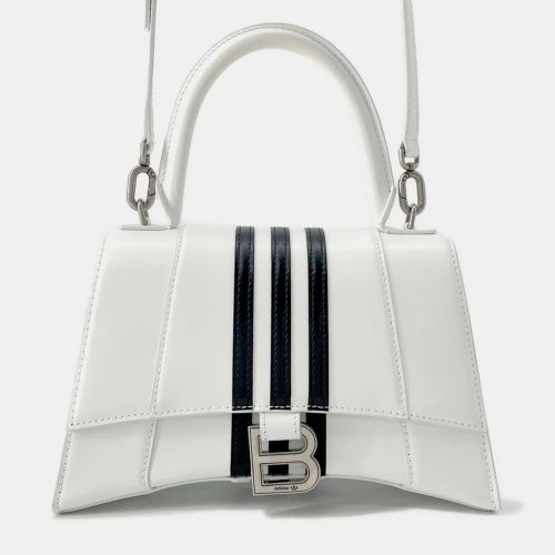 Balenciaga X Adidas Hourglass Small White Leather Shoulder Bag - Balenciaga - Modalova