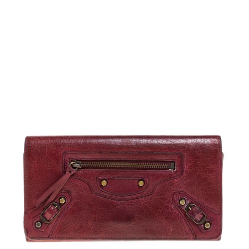 Balenciaga Bordeaux Leather City Wallet - Balenciaga - Modalova