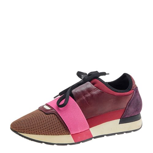 Balenciaga Multicolor Leather And Mesh Race Runner Low Top Sneakers Size 40 - Balenciaga - Modalova