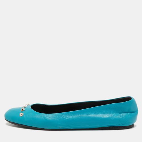 Balenciaga Blue Leather Studded Ballet Flats Size 40 - Balenciaga - Modalova