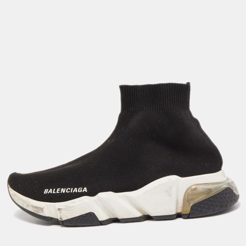 Balenciaga Black Knit Fabric Speed Trainer Slip On Sneakers Size 37 - Balenciaga - Modalova