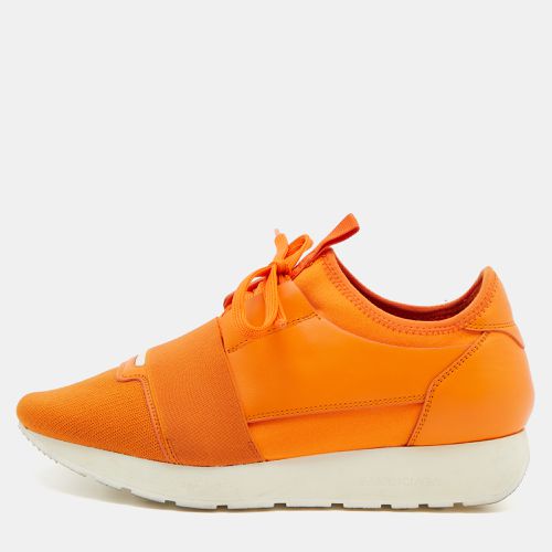 Balenciaga Orange Leather and Mesh Race Runner Sneakers Size 38 - Balenciaga - Modalova