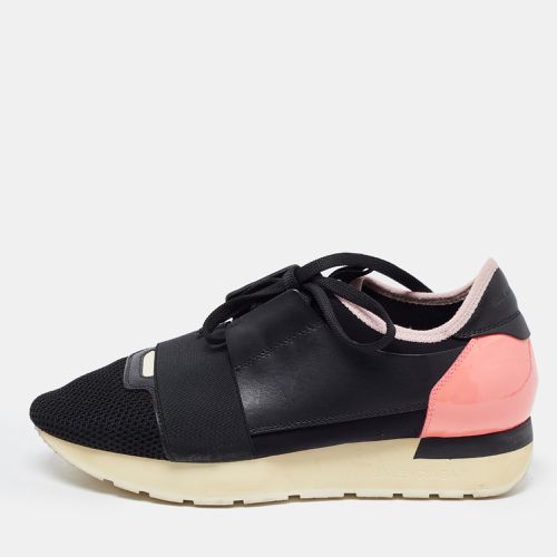 Balenciaga Black/Pink Leather and Mesh Race Runner Sneakers Size 37 - Balenciaga - Modalova