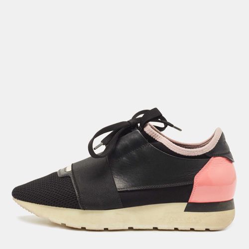 Balenciaga Black/Pink Leather and Mesh Race Runner Sneakers Size 36 - Balenciaga - Modalova