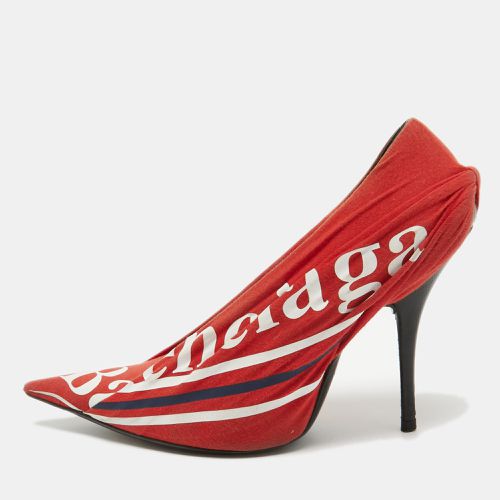 Balenciaga Red Fabric Knife Pointed Toe Pumps Size 37.5 - Balenciaga - Modalova