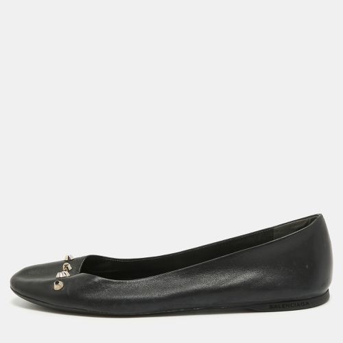 Balenciaga Black Leather Studded Ballet Flats Size 40 - Balenciaga - Modalova