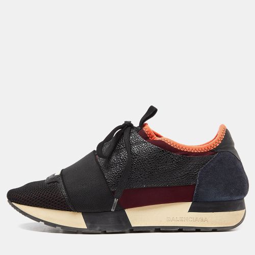 Balenciaga Tri Color Leather,Suede and Mesh Race Runner Sneakers Size 36 - Balenciaga - Modalova