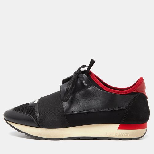 Balenciaga Black Leather,Suede and Mesh Race Runner Sneakers Size 39 - Balenciaga - Modalova