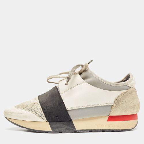 Balenciaga Multicolor Suede and Leather Race Runner Sneakers Size 37 - Balenciaga - Modalova