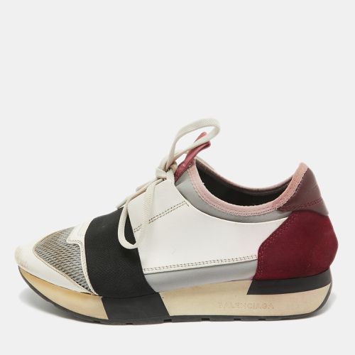 Balenciaga Multicolor Leather and Fabric Race Runner Sneakers Size 37 - Balenciaga - Modalova