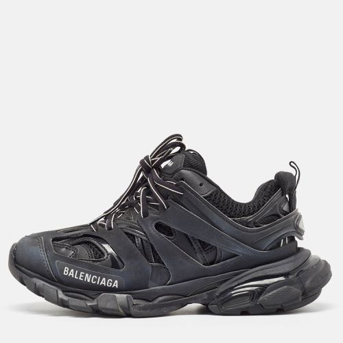 Balenciaga Black Faux Leather Mesh Track Sneakers Size 37 - Balenciaga - Modalova