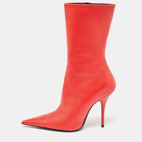 Balenciaga Red Leather Knife Midcalf Boots Size 39 - Balenciaga - Modalova