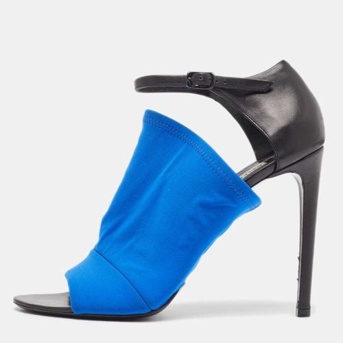 Balenciaga Blue/Black Neoprene and Leather Glove Sandals Size 38.5 - Balenciaga - Modalova