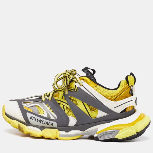 Balenciaga Yellow/Grey Faux Leather and Mesh Track Low Top Sneakers Size 38 - Balenciaga - Modalova