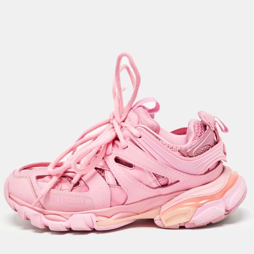 Balenciaga Pink Faux Leather and Mesh Track Sneakers Size 35 - Balenciaga - Modalova