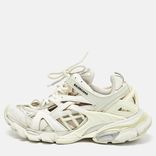 Balenciaga White/Grey Faux Leather and Mesh Track 2 Sneakers Size 39 - Balenciaga - Modalova