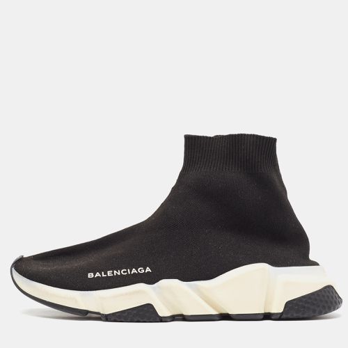 Balenciaga Black Knit Fabric Speed Trainer High Top Sneakers Size 39 - Balenciaga - Modalova