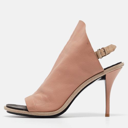 Balenciaga Pink/Beige Leather and Suede Glove Sandals Size 41 - Balenciaga - Modalova