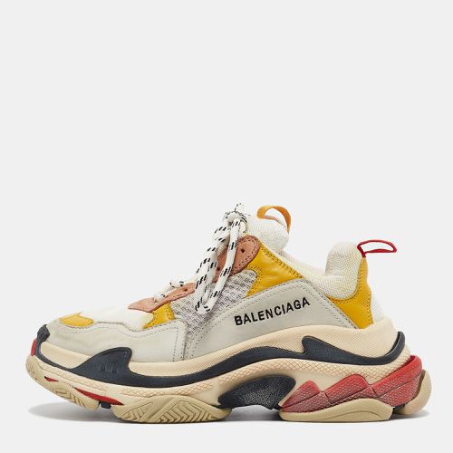 Balenciaga Multicolor Mesh and Nubuck Leather Triple S Low Top Sneakers Size 36 - Balenciaga - Modalova