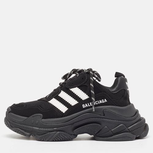 Balenciaga x Adidas Black/White Faux Leather and Mesh Triple S Sneakers Size 38 - Balenciaga - Modalova