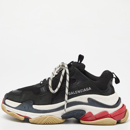 Balenciaga Black Mesh and Leather Triple S Sneakers Size 37 - Balenciaga - Modalova