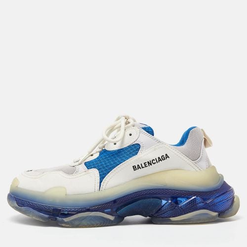 Balenciaga Tri Color Mesh and Faux Leather Triple S Clear Sole Sneakers Size 41 - Balenciaga - Modalova