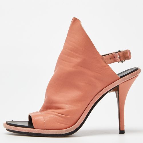 Balenciaga Orange Leather and Suede Glove Sandals Size 37 - Balenciaga - Modalova