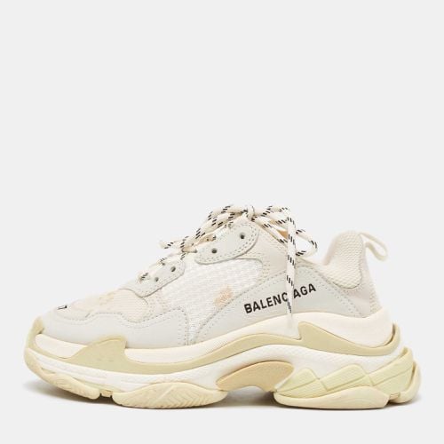 Nubuck and Mesh Triple S Sneakers Size 37 - Balenciaga - Modalova