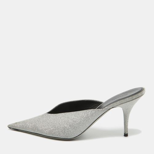 Balenciaga Silver Glitter Knife Mules Size 39 - Balenciaga - Modalova