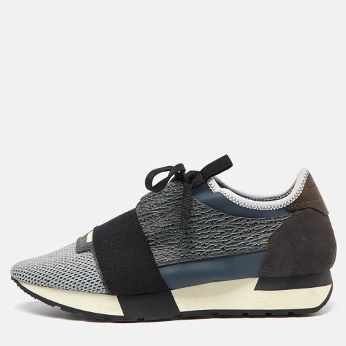 Balenciaga Tri Color Leather, Mesh and Suede Race Runner Sneakers Size 39 - Balenciaga - Modalova