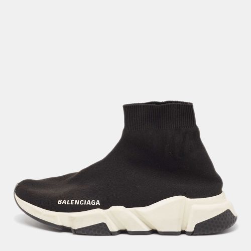 Balenciaga Black Knit Fabric Speed Trainer High Top Sneakers Size 38 - Balenciaga - Modalova