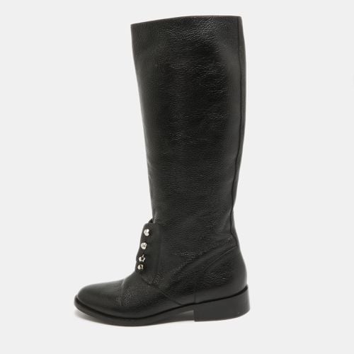 Balenciaga Black Leather Knee Length Boots Size 39 - Balenciaga - Modalova