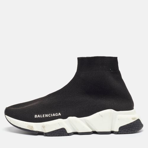 Balenciaga Black Knit Fabric Speed Trainer Slip On High-Top Sneakers Size 37 - Balenciaga - Modalova