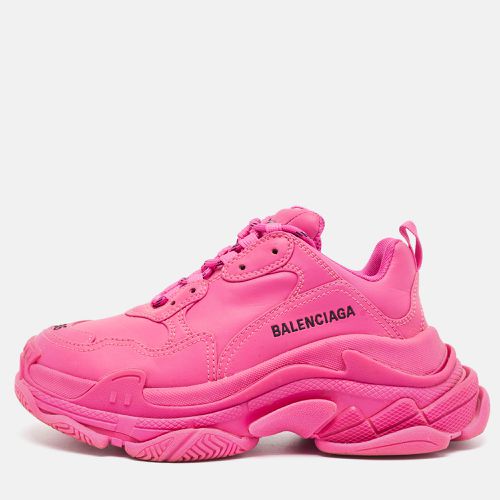 Balenciaga Pink Leather Triple S Lace Up Sneakers Size 36 - Balenciaga - Modalova