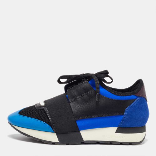 Leather, Mesh and Suede Race Runner Low Top Sneakers Size 37 - Balenciaga - Modalova