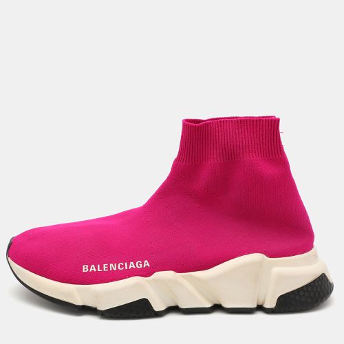 Balenciaga Pink Knit Fabric Speed Trainer Sneakers Size 36 - Balenciaga - Modalova