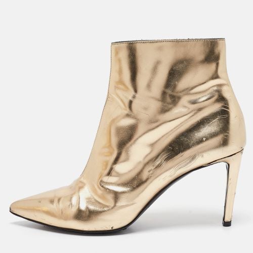 Balenciaga Gold Leather Ankle Length Boots Size 41 - Balenciaga - Modalova