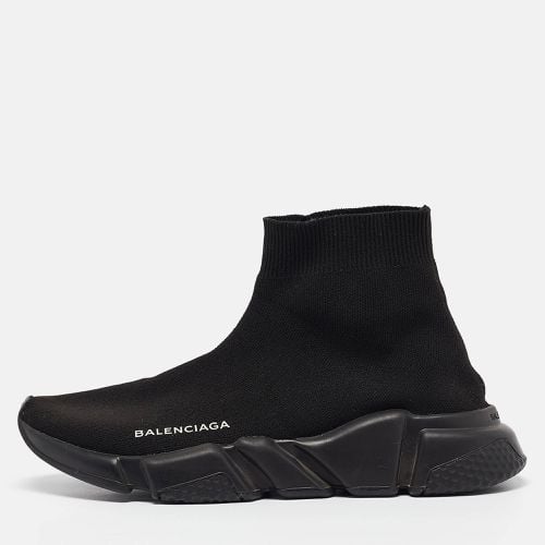 Balenciaga Black Fabric Speed Trainer High Top Sneakers Size 39 - Balenciaga - Modalova