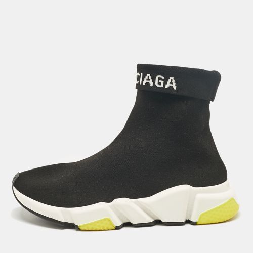 Balenciaga Black Knit Fabric Speed Trainer High Top Sneakers Size 37 - Balenciaga - Modalova