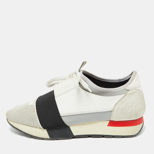 Balenciaga Multicolor Leather,Mesh and Suede Race Runner Low Top Sneakers Size 40 - Balenciaga - Modalova