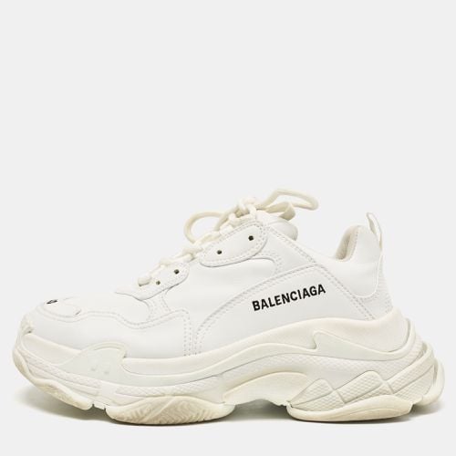 Balenciaga White Faux Leather Triple S Sneakers Size 40 - Balenciaga - Modalova