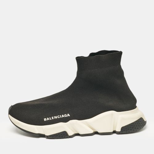 Balenciaga Black Knit Fabric Speed Trainer Slip On Sneakers Size 40 - Balenciaga - Modalova