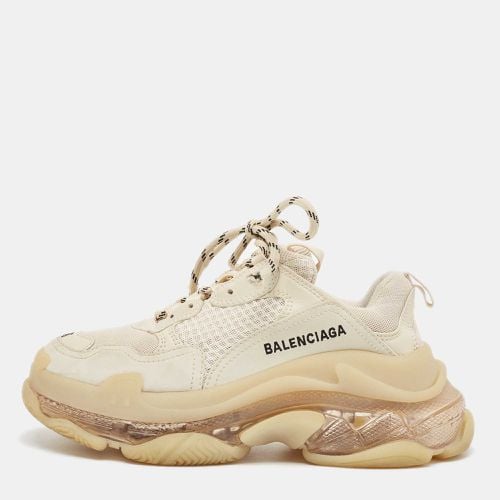 Balenciaga Beige Mesh and Faux Leather Triple S Sneakers Size 36 - Balenciaga - Modalova